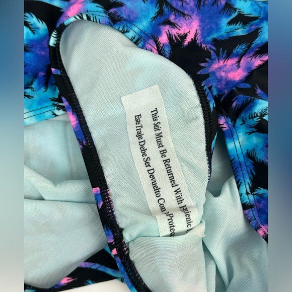 Art Class Girls XL (14/16) Black with Neon Blues and Pinks One Piece Swi… - Picture 7 of 7